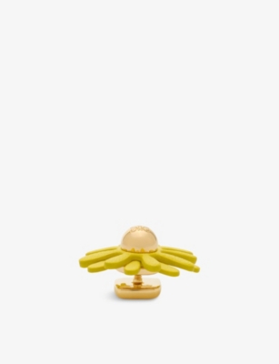LOEWE: Loewe x Paula's Ibiza Flower Leather and Brass Pin