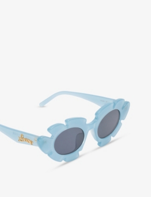 Loewe Womens Light Blue  X Paula's Ibiza G000270x03 Flower-shape Acetate Sunglasses In Light Blue