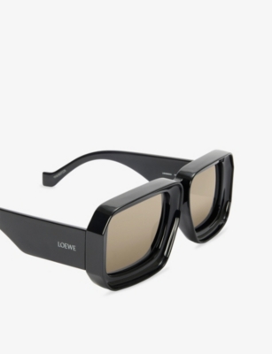 LOEWE: Loewe x Paula’s Ibiza G616446X011193 Rectangle-Frame Acetate Sunglasses