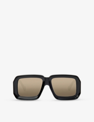 LOEWE: Loewe x Paula’s Ibiza G616446X011193 Rectangle-Frame Acetate Sunglasses