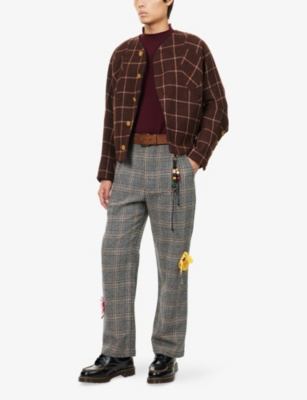 VIVIENNE WESTWOOD: Pourpoint Checked Wool Jacket