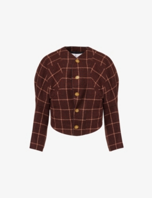 VIVIENNE WESTWOOD: Pourpoint Checked Wool Jacket
