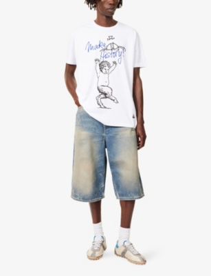 Vivienne Westwood Cotton Crew Neck T-shirt With Graphic Print In White