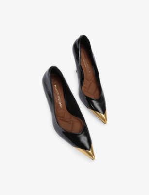 KURT GEIGER LONDON: Regent Point Faux-Leather Court Heels