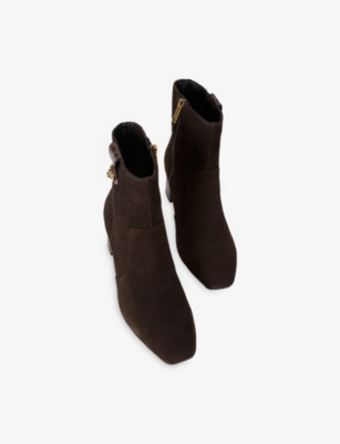 Kurt Geiger 55mm Chelsea Embossed-tab Ankle Boots In Brown