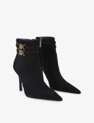 KURT GEIGER LONDON: Mansion Heeled Suede Ankle Boots