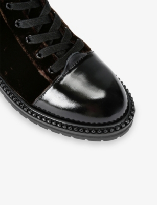 KURT GEIGER LONDON: Stoop Embellished Leather Ankle Boots