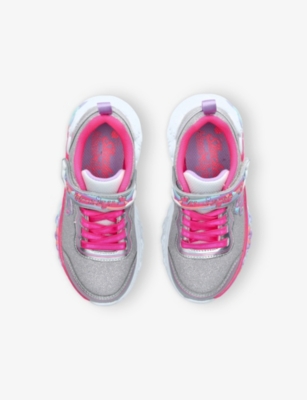 SKECHERS: Heart Lights Ton Of Love Woven Trainers