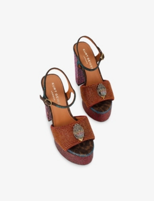 KURT GEIGER LONDON: Kensington Embellished Platform Sandals