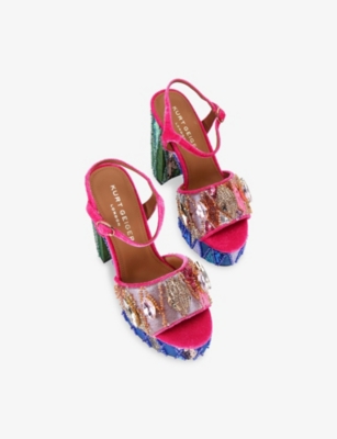 Kurt Geiger London Kensington Ankle Strap Platform Sandal In Pink