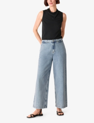 WHISTLES: Cowl-Neck Sleeveless Woven Top