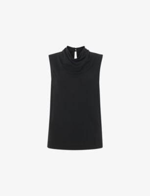 WHISTLES: Cowl-Neck Sleeveless Woven Top