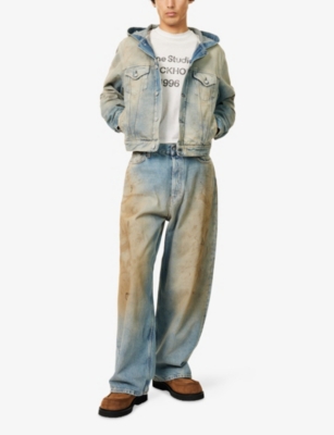 Acne Studios 2023 Penicillin Low Waist Baggy Jeans In Blue