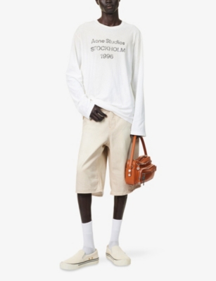 ACNE STUDIOS: Exford 1996 Logo-Print Cotton-Jersey Blend Long Sleeve T-Shirt