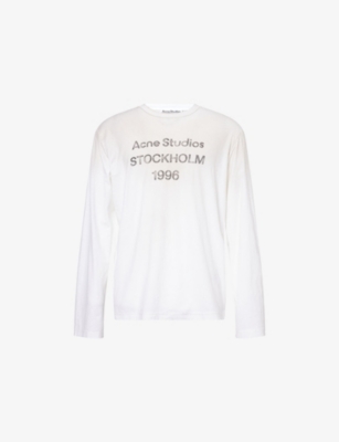 ACNE STUDIOS: Exford 1996 Logo-Print Cotton-Jersey Blend Long Sleeve T-Shirt