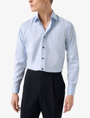ETON: Signature Contemporary-Fit Cotton-Twill Shirt