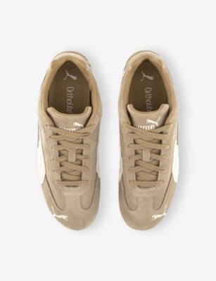 PUMA WOMENS TFF PRAIRIE TAN FROSTED SPEEDCAT OG SUEDE LOW-TOP TRAINERS 