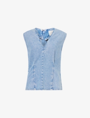 Rag & Bone Womens Tildn Ava Ultra Featherweight Cotton-blend Top