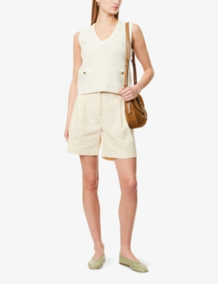 Rag & Bone Womens  Claire V-neck Stretch-cotton Blend Vest