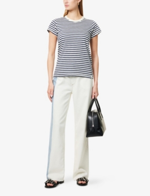 RAG & BONE: The Logan Wide-Leg Denim-Blend Jeans
