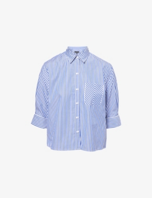 Rag & Bone Womens Nvyst Lucia Stripe-print Cotton Shirt