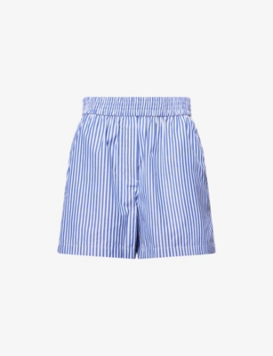 Rag & Bone Womens  Emma Stripe-print Cotton Shorts