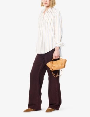 Rag & Bone Charlie High Rise Ankle Barrel Leg Jeans In Burnt Burgundy In Brown