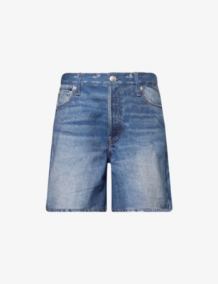 RAG & BONE WOMENS COSMOS MIRAMAR KAIA DENIM-PRINT COTTON-JERSEY SHORTS 