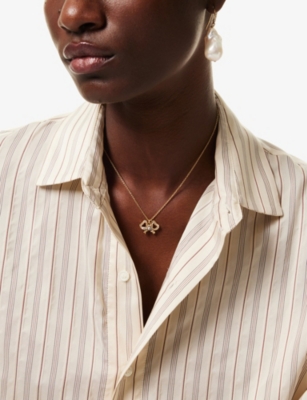 VIVIENNE WESTWOOD JEWELLERY: Rigoberta Gold And Platinum-Plated Brass and Crystal Pendant Necklace