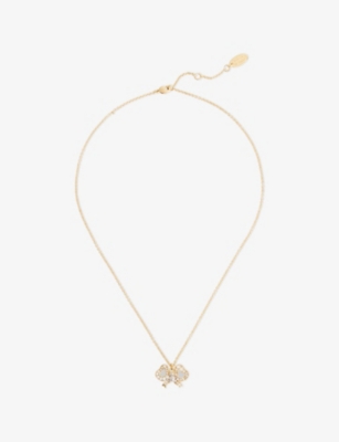 VIVIENNE WESTWOOD JEWELLERY: Rigoberta Gold And Platinum-Plated Brass and Crystal Pendant Necklace