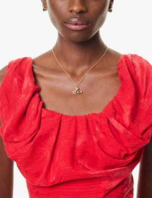 VIVIENNE WESTWOOD JEWELLERY: Reina Large Pendant Brass Necklace