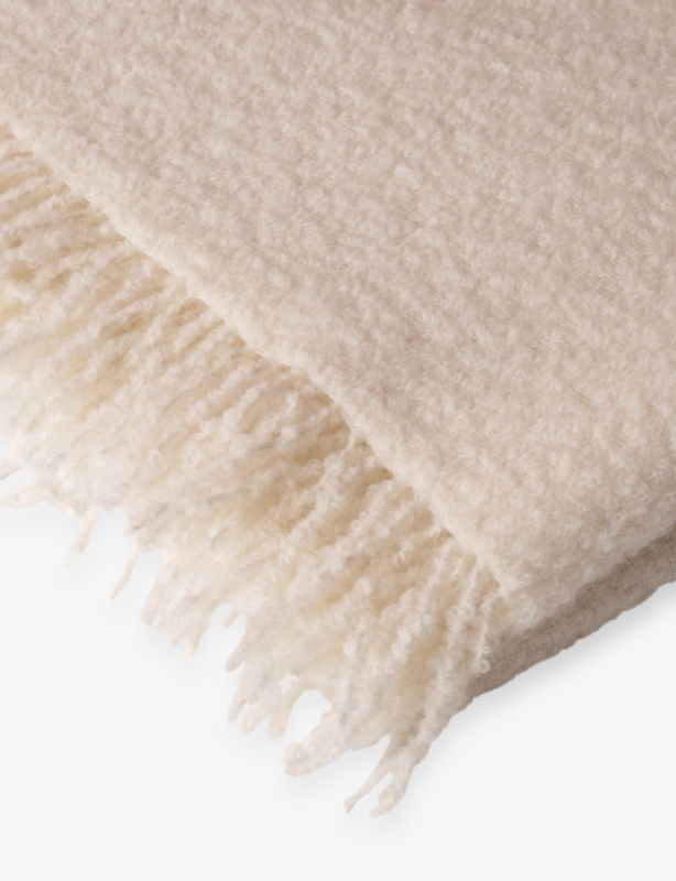 Snow Alpaca-Blend Throw 180cm x 130cm