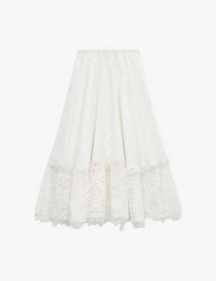 LOEWE: Loewe x Paula's Ibiza Cotton and Silk-Blend Midi Skirt