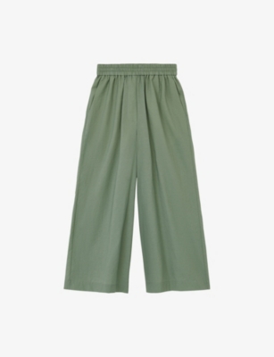 LOEWE: Loewe x Paula’s Ibiza Wide-Leg Mid-Rise Cotton-Blend Cropped Trousers