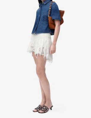 LOEWE: Loewe x Paula’s Ibiza Short-Sleeve Cropped Denim Shirt