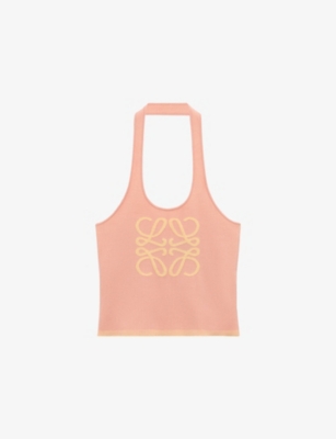 LOEWE: Loewe x Paula’s Ibiza Anagram Halterneck Knitted Top