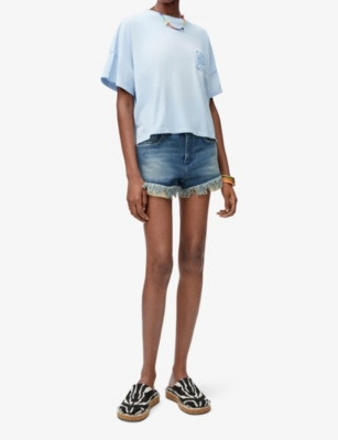 LOEWE: Loewe x Paula’s Ibiza Anagram-Patch Short-Sleeve Cotton-Blend T-Shirt