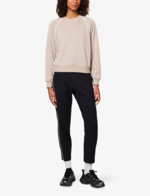 SPANX ACTIVE: Airpique Round-Neck Stretch-Woven Sweatshirt