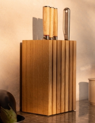 Woodsea Block Wooden Knife Holder 15.5cm X 12cm