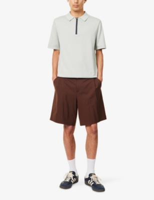 PS BY PAUL SMITH: Signature Stripe Short-Sleeve Cotton Knitted Polo Shirt