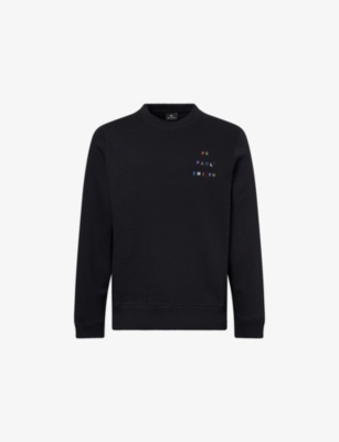 Ps By Paul Smith S By Paul Smith Mens Regular-fit Logo-print Cotton-blend Sweatshirt Black Xl