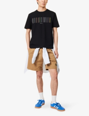 PS BY PAUL SMITH: Stripe-Logo Crewneck Cotton-Jersey T-Shirt