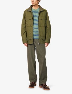 PS BY PAUL SMITH: High-Neck Patch-Pocket Cotton-Blend Jacket