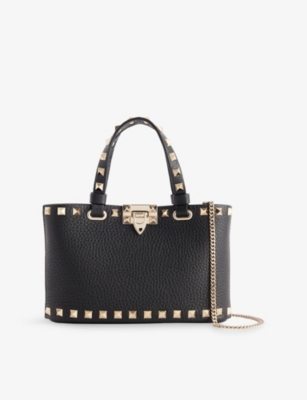 VALENTINO GARAVANI: Rockstud Mini Leather Top-Handle Bag