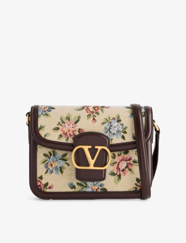 9to5 Small Floral-Jacquard Shoulder Bag