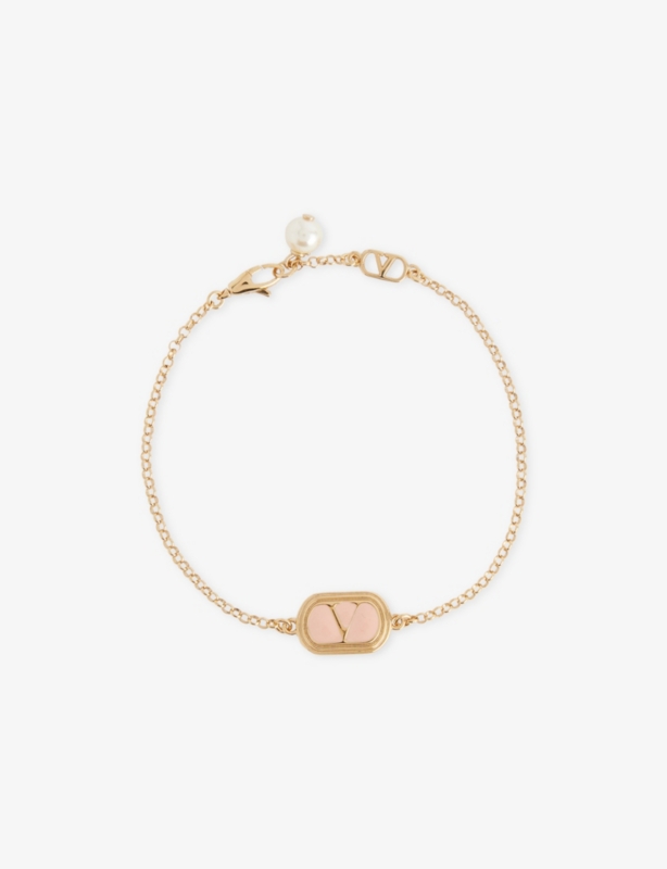 Ovalette Gold-Plated Metal And Swarovski Pearl Bracelet