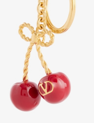 VALENTINO GARAVANI: Chex Valentino Metal And Enamel Key Ring