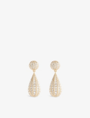 VALENTINO GARAVANI: Poetique Des Gouttes Metal And Swarovski® Crystal Earrings