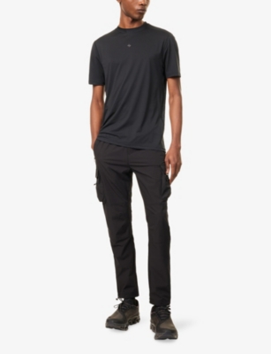 247 By Represent Mens Black Contour Graphic-print Running Stretch-woven T-shirt Xl
