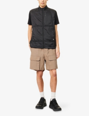 247 By Represent Mens Black Run Logo-print Nylon Gilet